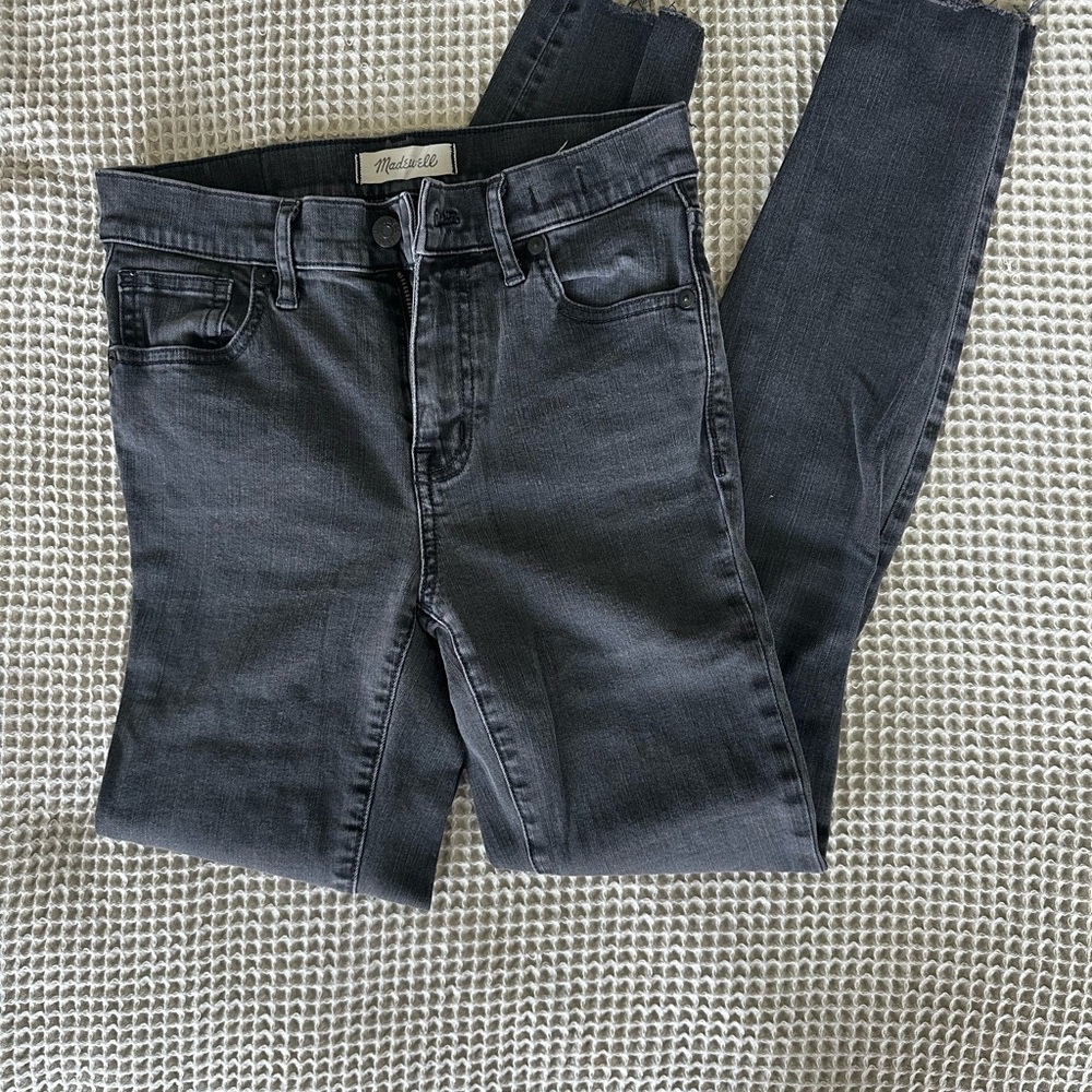 Madewell Distressed Black Skinny Jeans